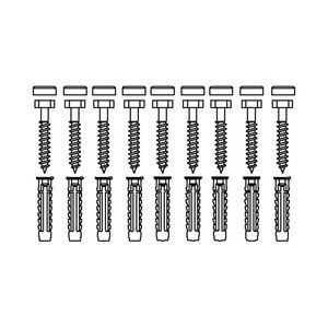 Set a 9st. Bevestigingsmateriaal V8611 voor massieve muren