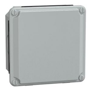 Klemmenkast Laag deksel 105x105x49mm IP55 Grijs Spacial SDB