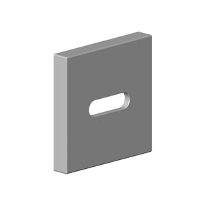 Rozet staande uitloop wastafel 60x60x9mm Dark plat.geb