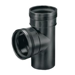 Wafix PP manchet T-stuk 88° 110mm SN8 zwart 2x mof/spie