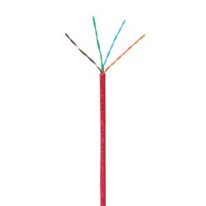 Haspel a 100m. Brandmeldkabel UTP Cat 5e LSNH haspel rood