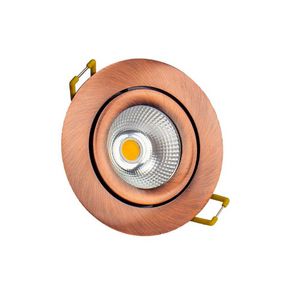 Spot diam.82mm rond copper brushed 5/7W 3CCT/DTW
