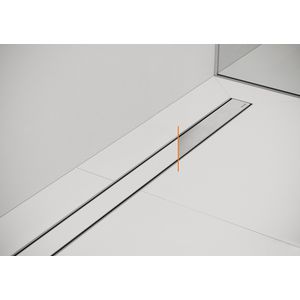 Douchegoot Compact Clean met flens 30 100cm Zero/Tile rooster geb. rvs