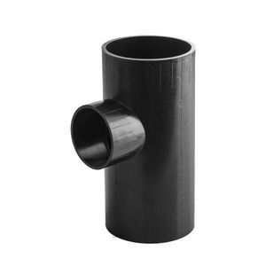 PE verlopend T-stuk 88,5° 110x50mm PN4 zwart