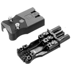 Steker vlak 3-polig 1,5mm² female zwart VVE=10