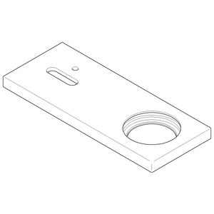 Rozet v. wastafel staand 150x60x9mm chr
