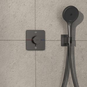 ShowerSelect Comfort Q thermostaat afbouwdeel tbv inbouw Brushed Black Chrome