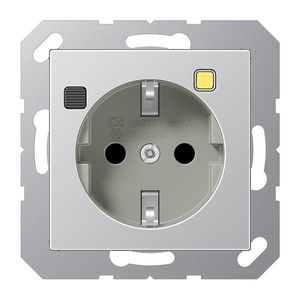 Wandcontactdoos A500 met ALS 30mA alu Saf+