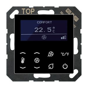 Verwarmingsactor Fan Coil regelaar A500 zwart KNX