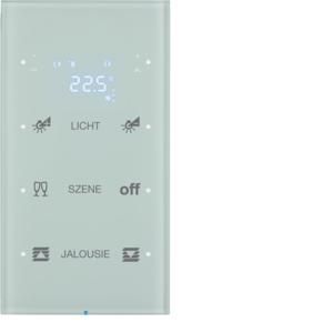 Tastsensor KNX-touch therm. geconfig. 3-v berker R.3 glas