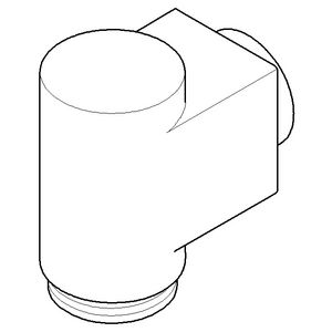 Aansluiting 37,2x47,5mm chr gebors.