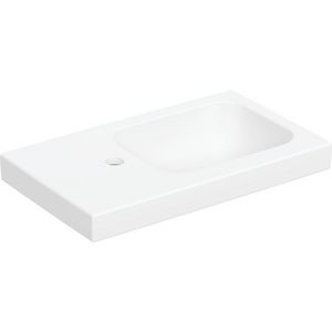 iCon Light fontein 53x31cm met kraangat + aflegvlak links zonder overloop mat wit
