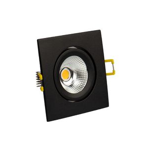 Spot 82x82mm vierkant zwart 5/7W 3CCT/DTW