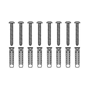 Set a 8st. Bevestigingsmateriaal V8616 voor massieve muren