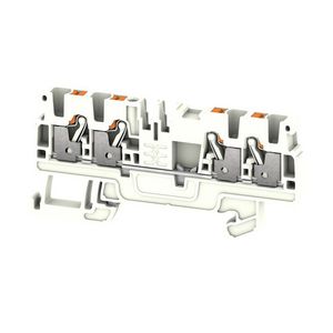 Aardklem PE PUSH IN wit 2.5mm² 800V connections: 4, VVE=50