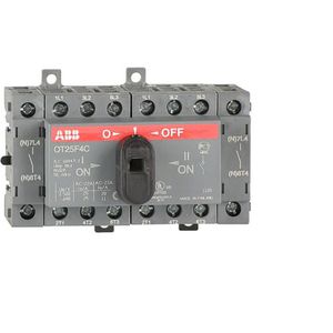 Omkeerschakelaar 2x4P 25 A I-O-II indicatie