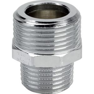 Draadnippel verlopend brons 1/2"x3/4"  (bu. conisch x bu. cilindrisch) 3247 VVE=10