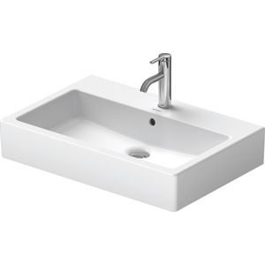 VERO #045470 wastafel 700mm wit met kraangat met overloop
