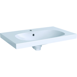 Acanto wastafel 75x48cm met kraangat + overloop wit