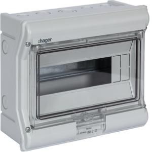 Opbouwverdeler Vector IP54(65) 237x210x114mm 1x8/10 mod.