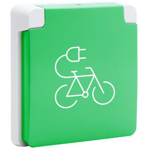 Spuitwaterdicht fietsoplaadpunt 16A/250Vac insteek grijs