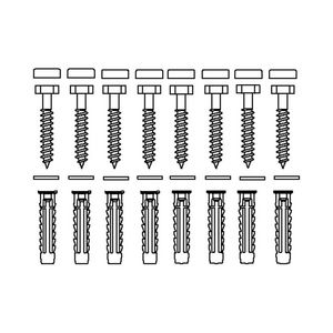 Set a 8st. Bevestigingsmateriaal V8613 voor massieve muren