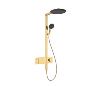 Showerpipe 300 1 straalsoort ShowerSelect comfort Raindance Alive S Polished Gold-Optic