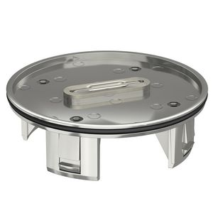 Tubus uitsparing vloerbekleding Ø110mm zink vernickelt