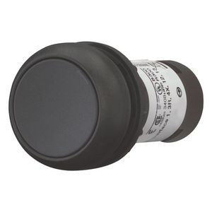 Drukknop compact vlak zwart terugverend 0no/1nc