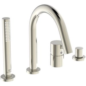 Joy badmengkraan 4-gats badrand met uitloop silver storm (rvs look)