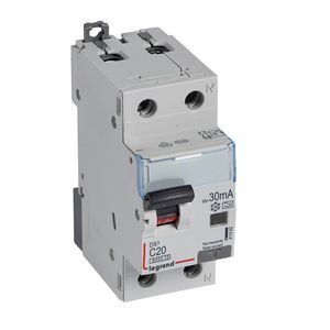 Aardlekautomaat DX3 1P+N C20A 6000A 30mA