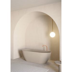 Bilbao solid bad incl sifon,170x80,pebble grey