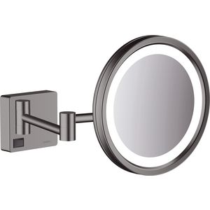 AddStoris scheerspiegel+LED Licht brushed black chrome