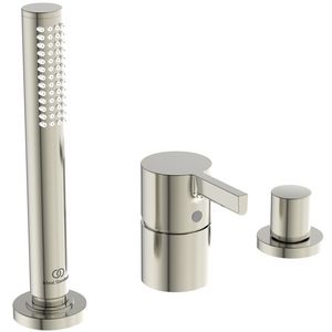 Joy badmengkraan 3-gats badrand zonder uitloop silver storm (rvs look)