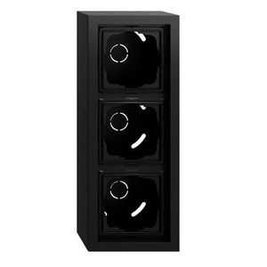 opbouwbehuizing 3-voudig + Afdekraam Gira F200 zwart m(gel.)