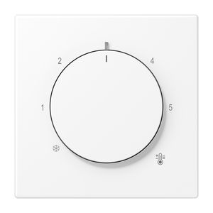 Thermostaatafdekking LS slagvast sn.wit mat