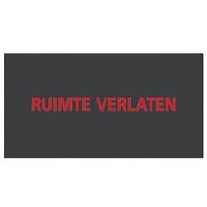 Zwarte tekstplaat rode letters serie LUTO 7TCA091350R1097