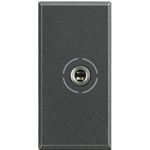 Wandcontactdoos jack 3.5 1 module Axolute Antraciet