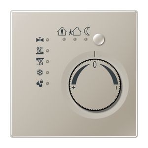 Ruimtethermostaat + 4 bin LS edelstaal KNX