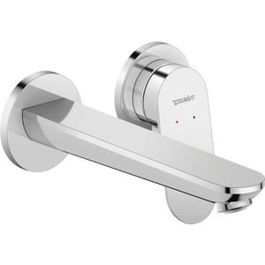 Wave 2-gats wandmengkraan afbouwdeel chroom hoogglans sprong 202mm excl. inbouwdeel