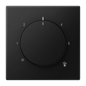 Thermostaatafdekking LS slagvast gr.zw.mat