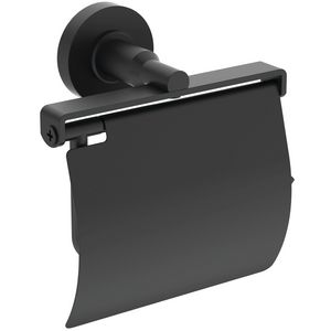 Closetrolhouder m. deksel 122 x 135 x 55mm silk black IOM