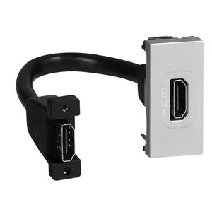 Connector HDMI pre connect 15cm Aluminium1 module Mosaic