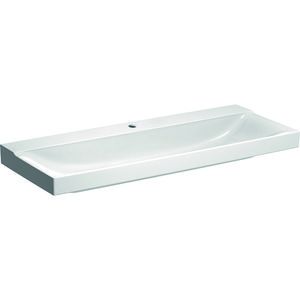 Xeno2 wastafel 120x48cm met 1x kraangat zonder overloop wit Keratect