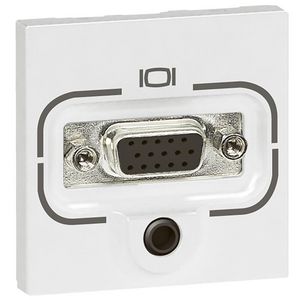 Connector HD15 female + Jack 3.5 2 modulen Mosaic