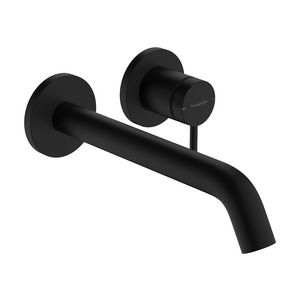 Tecturis S 1-hendel wastafelkraan inbouw wandmontage met uitloop 22,5cm mat zwart