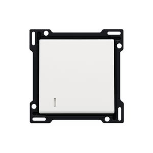 Afwerkingsset lens enkelvoudige schakelaar/knop white c.