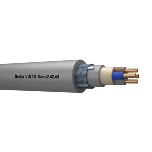 Haspel a 500m. VULTO VO-YMvKas Dca 0,6/1kV gy# 4x1,5/1,5mm² (blauw - bruin - zwart - grijs)