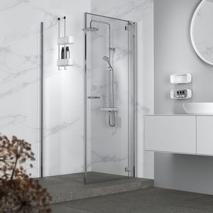 Doucherek hangend voor douchewand FRAME WHITE CHROME