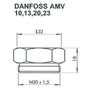 Adapter KT/KTM DN 15-50 Danfoss AMV 10 13 20 23